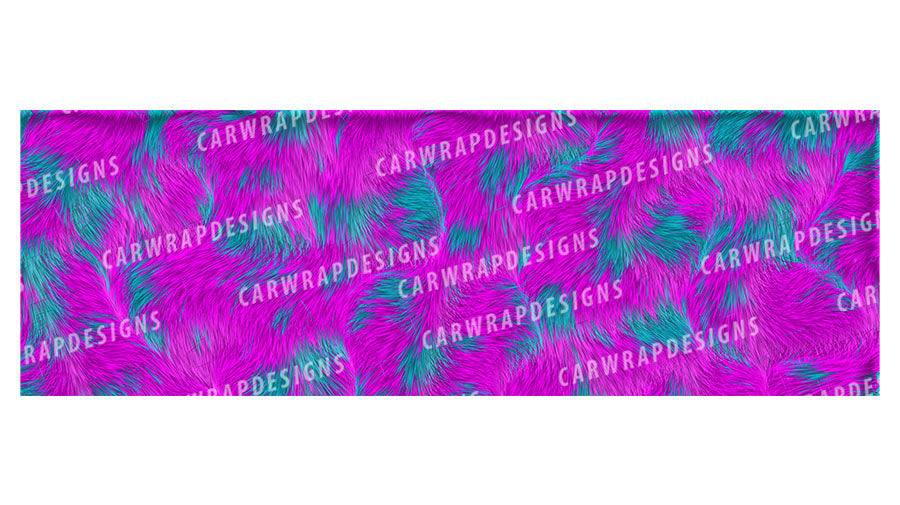 Calico Cat Fur | Pink and Teal Background